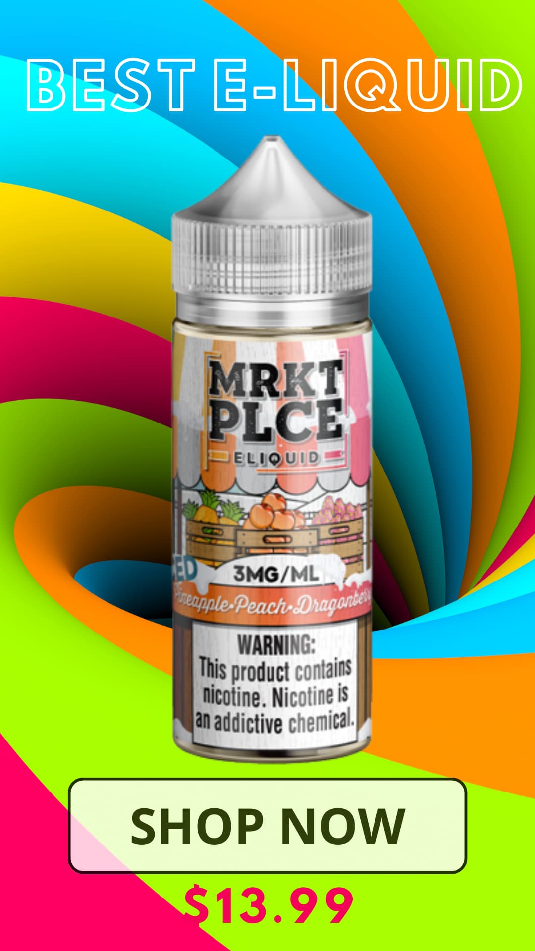 由MRKT Vaporfi vape汁横幅菠萝桃Dragonberry E-liquid身体——(100毫升)